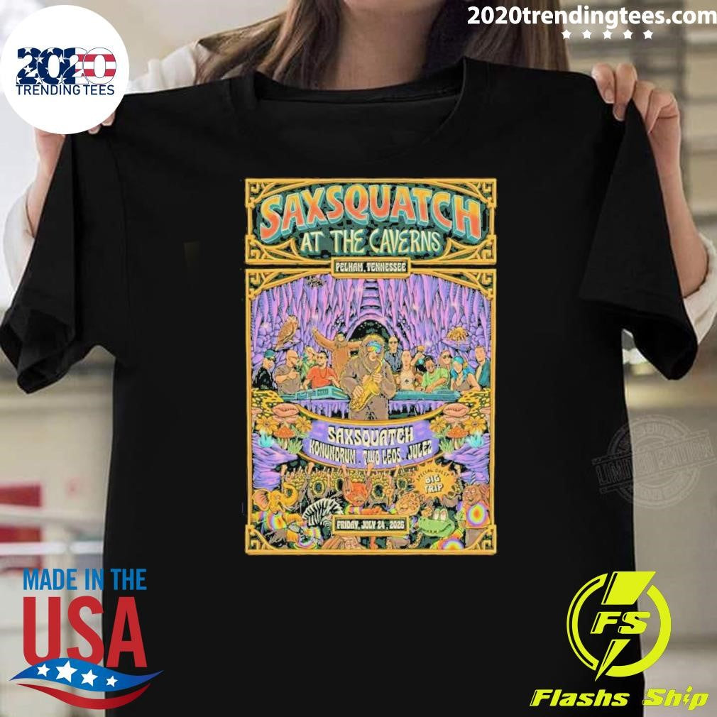 Saxsquatch Concert Tour in Pelham 07 24 2026 Poster Shirt