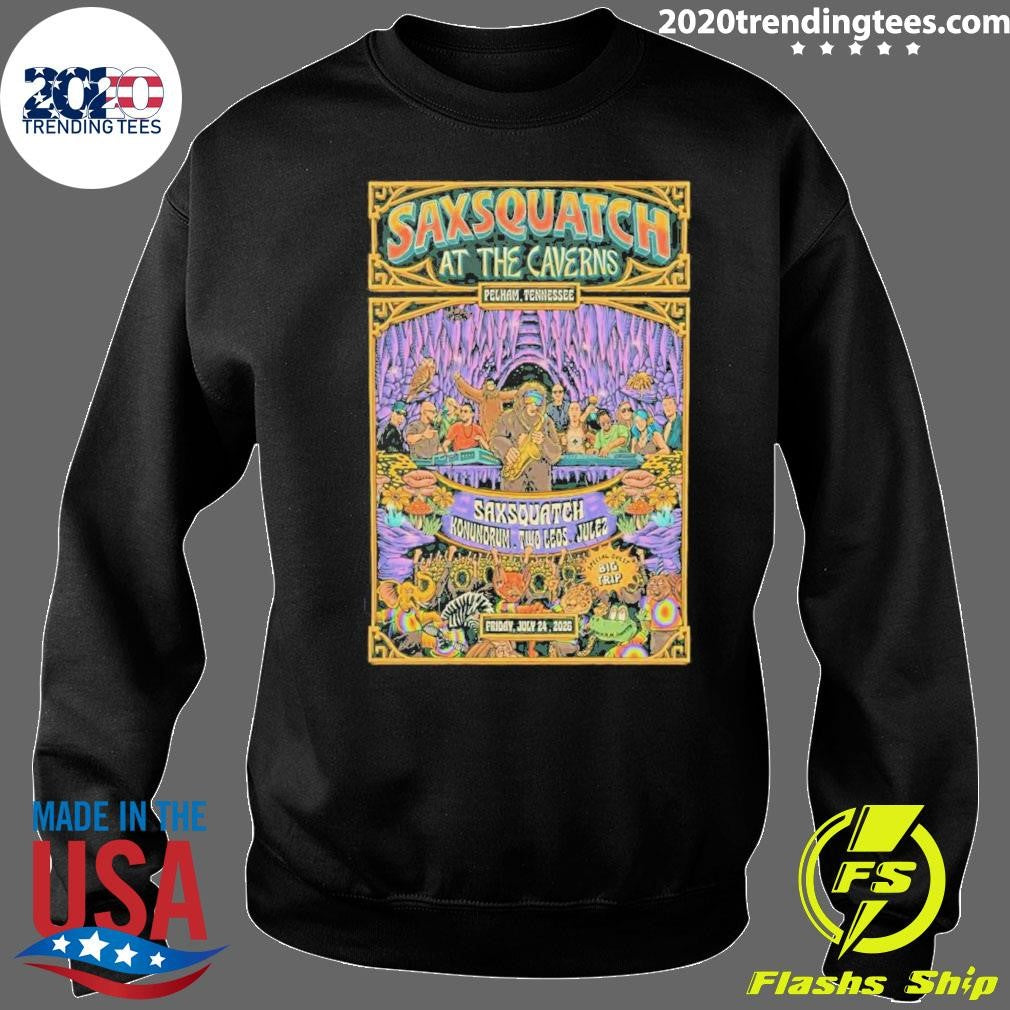 Saxsquatch Concert Tour in Pelham 07 24 2026 Poster Shirt