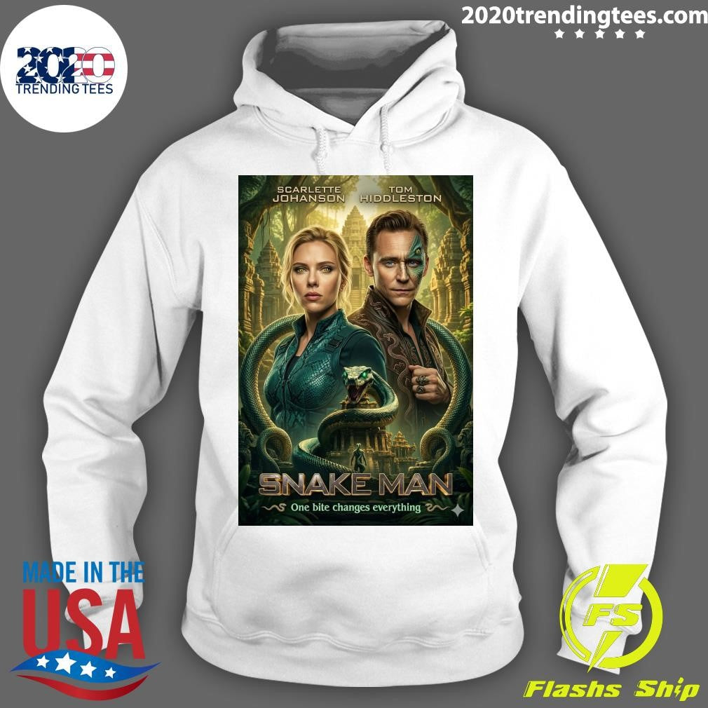 Scarlette Johansson and Tom Hiddleston Snake Man One Bite Changes Everything Shirt