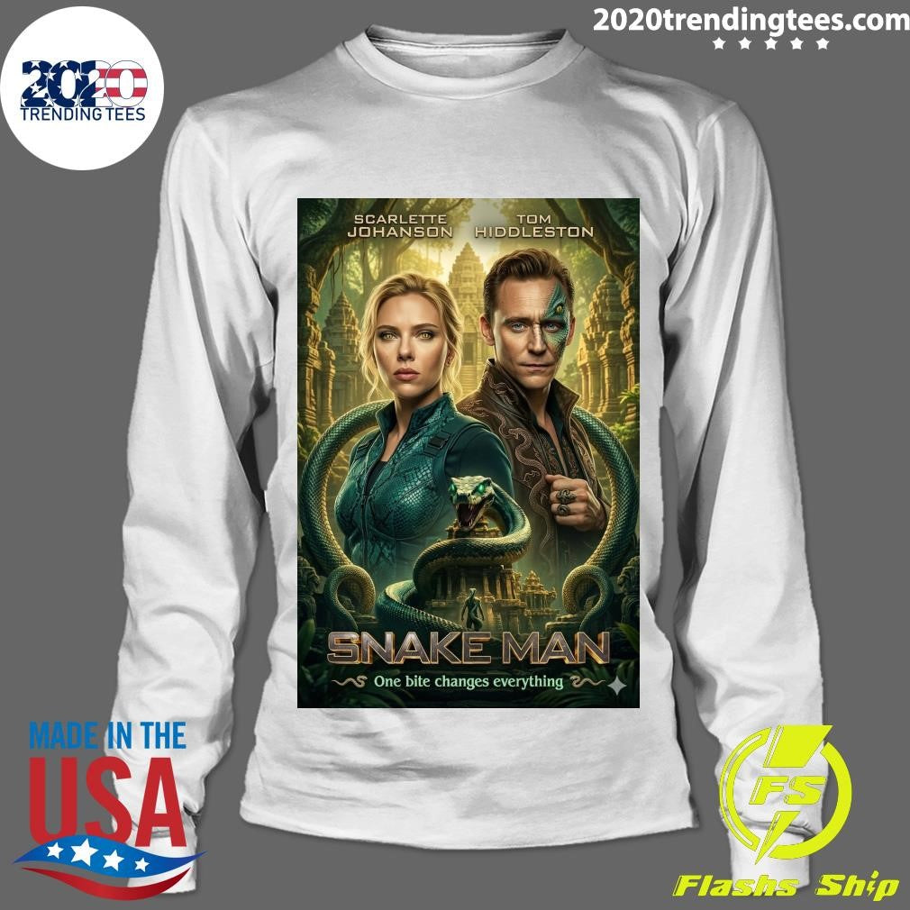 Scarlette Johansson and Tom Hiddleston Snake Man One Bite Changes Everything Shirt