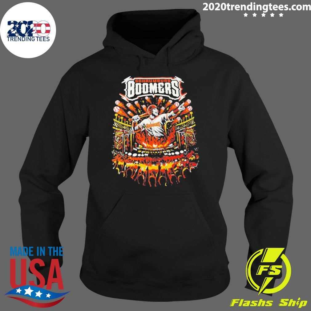 Schaumburg Boomers Baseball Flaming Batter Graphic Shirt