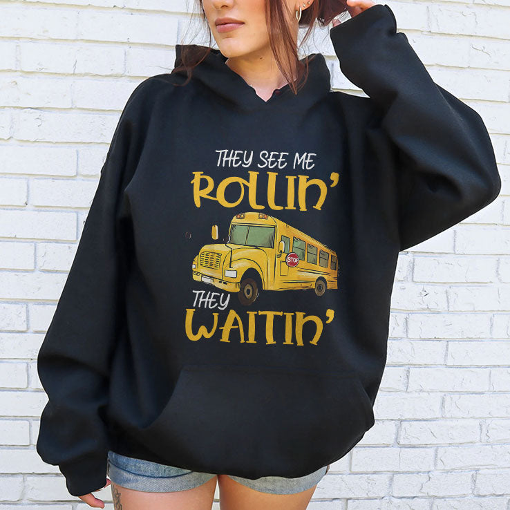 School Bus Driver They See Me Rollin’ They Waitin’ T Shirt