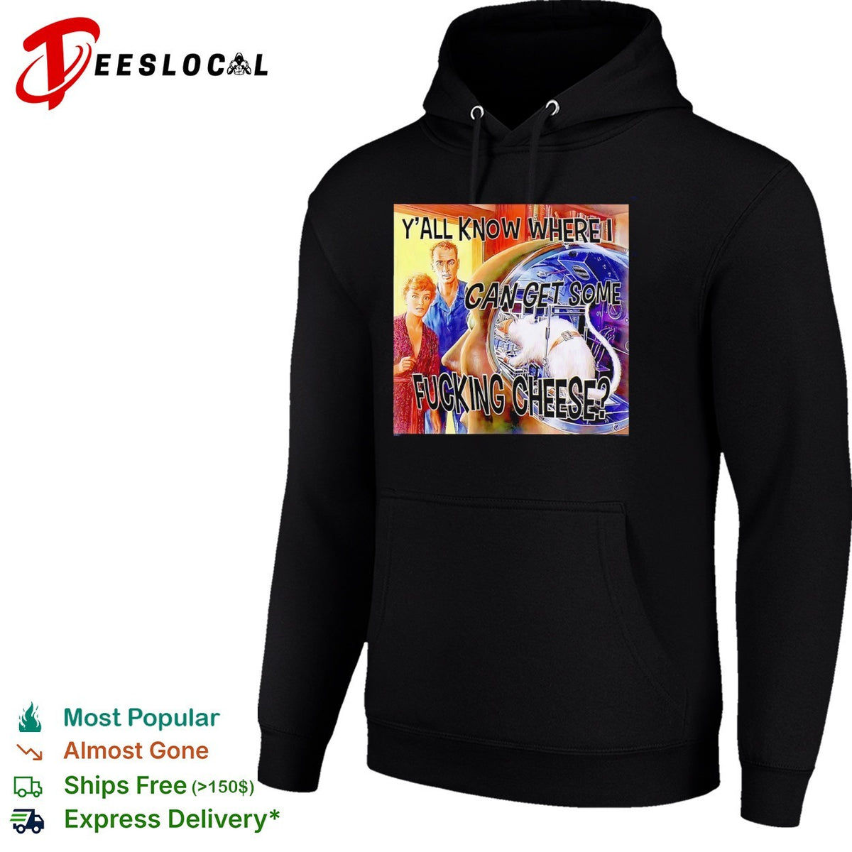 Sci-fi rats y’all know where I can get some fucking cheese vintage print shirt
