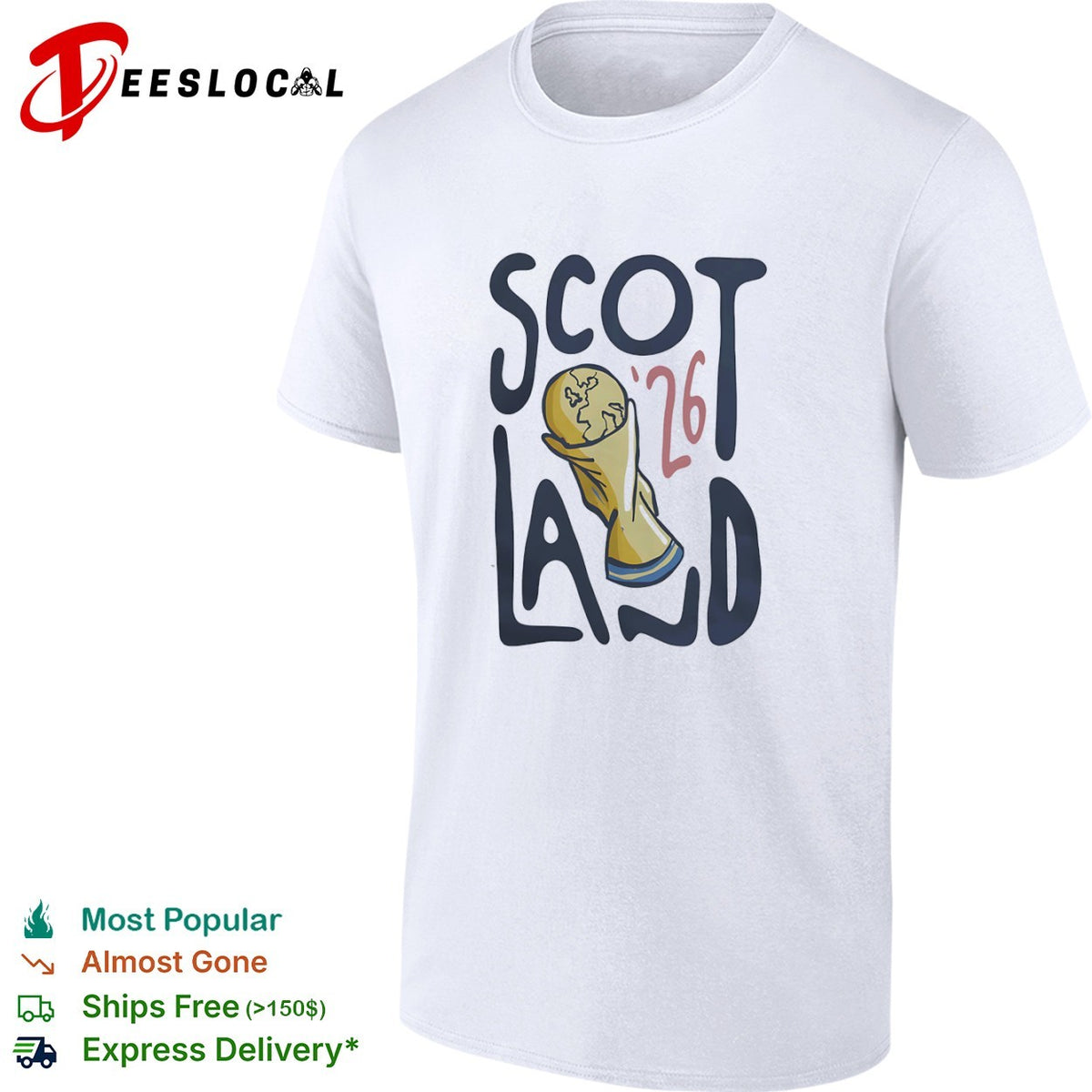 Scotland 2026 gold trophy shirt