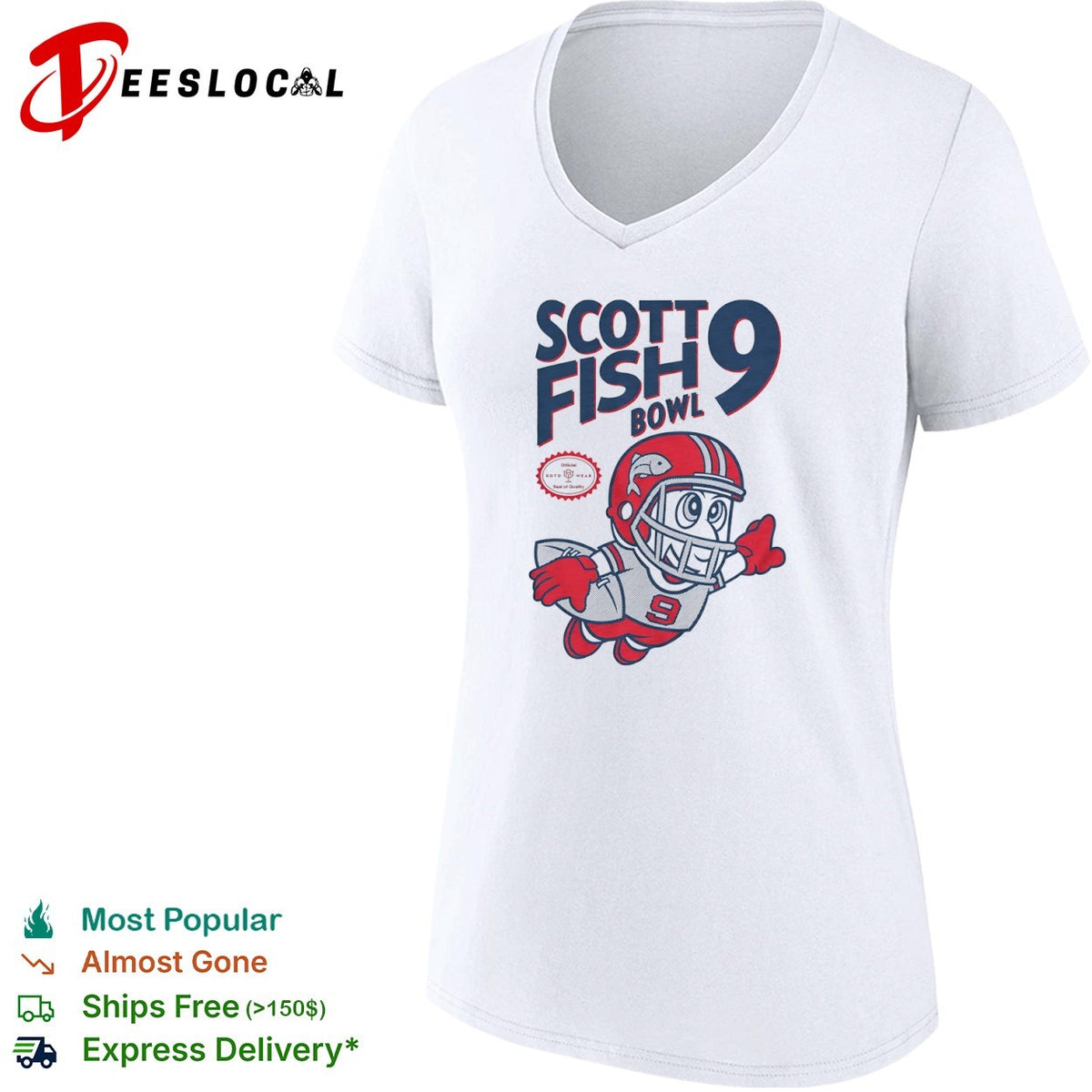 Scott Fish Bowl 9 Mascot Football League Sports Fantasy shirt