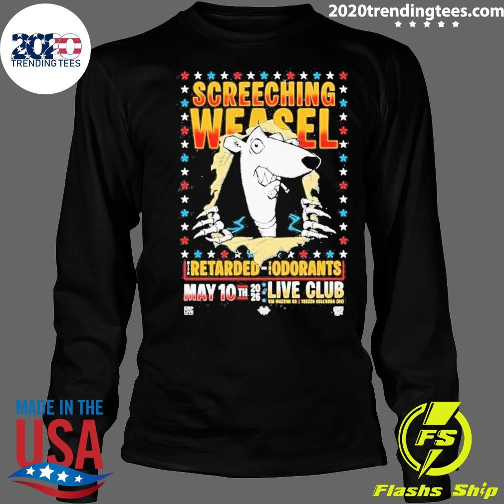 Screeching Weasel May 10 2026 Milan, Italy Poster Shirt