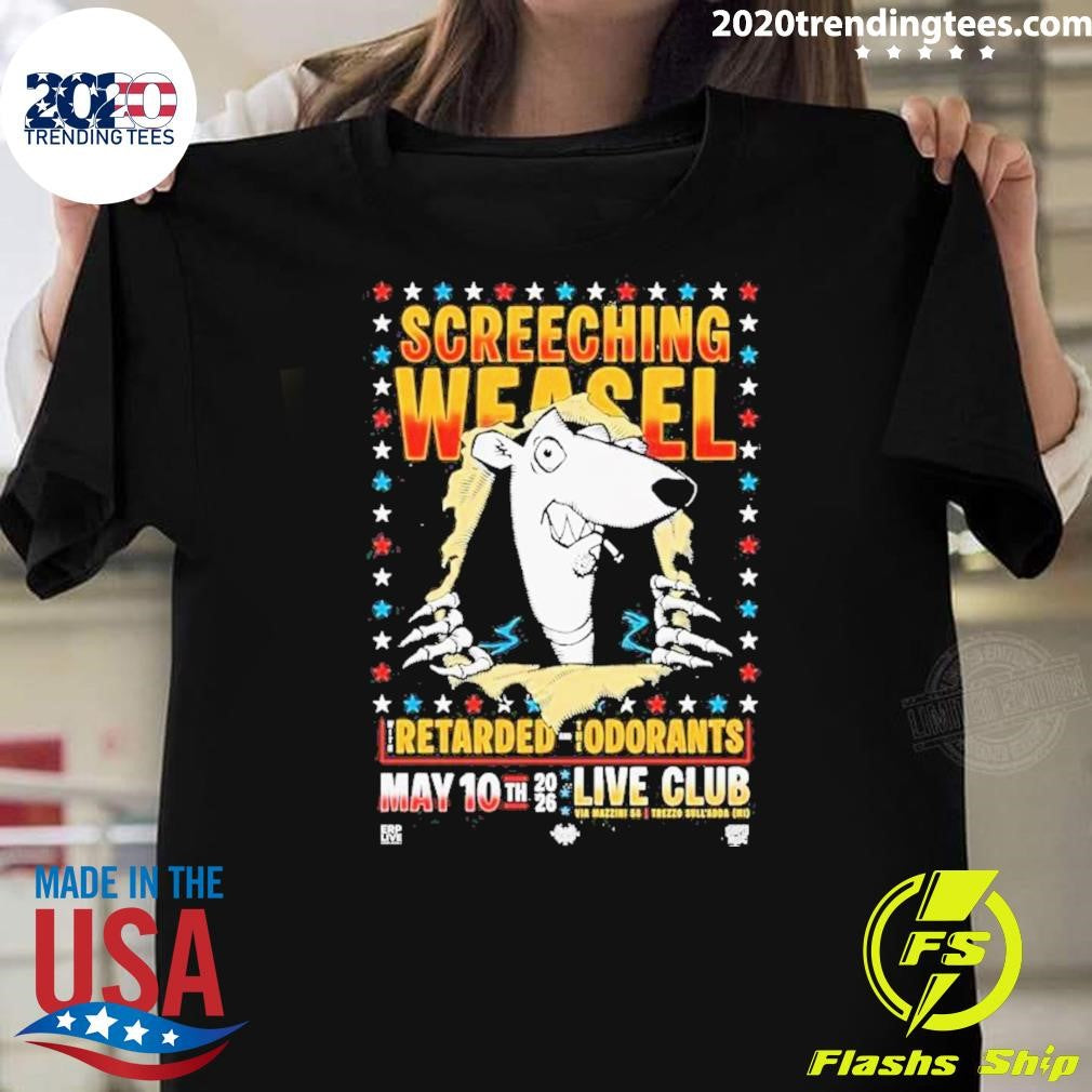 Screeching Weasel May 10 2026 Milan, Italy Poster Shirt