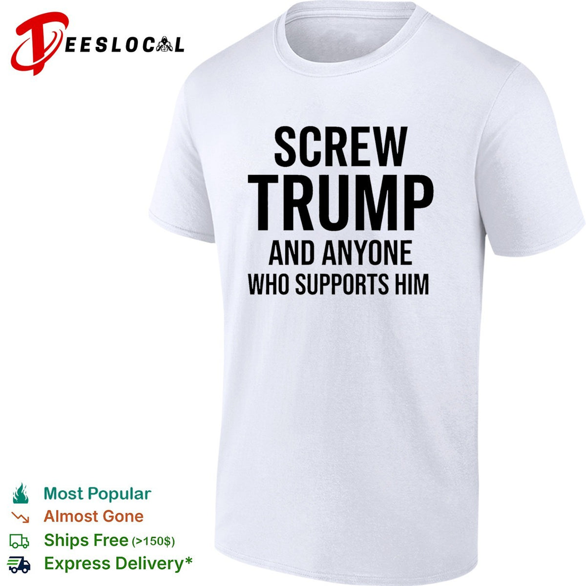 Screw Trump and anyone who supports him funny shirt