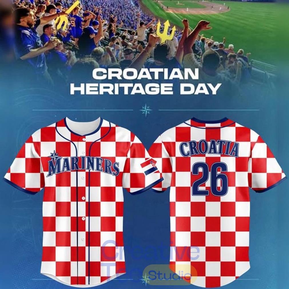 Seattle Mariners Croatian Heritage Day 2026 Baseball Jersey