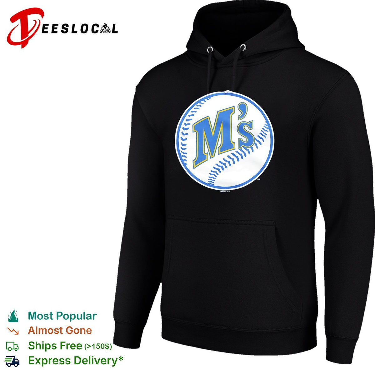 Seattle Mariners M’s vintage baseball circle Trident logo shirt