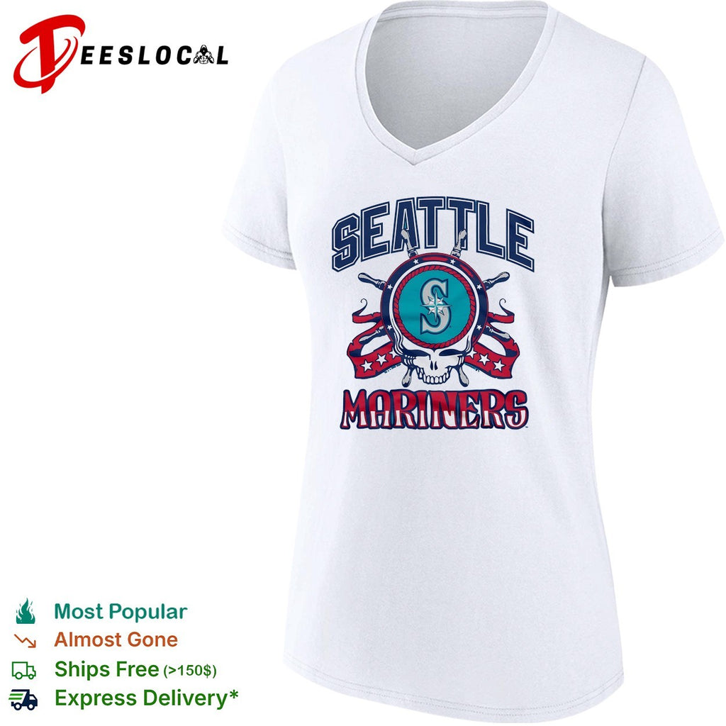 Seattle Mariners x Grateful Dead skull MLB graphic shirt