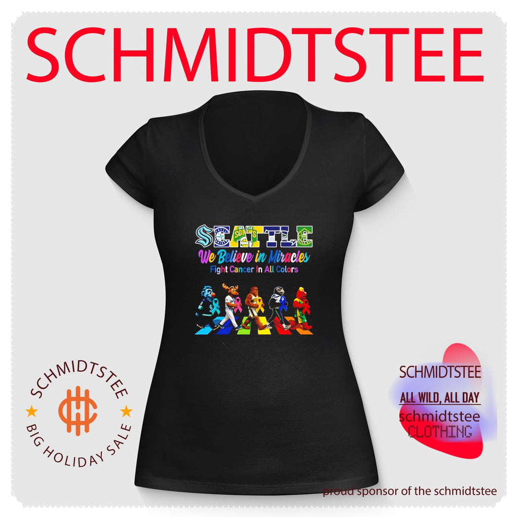 Seattle Sports We believe in Miracles fight cancer on all color abbey road shirt