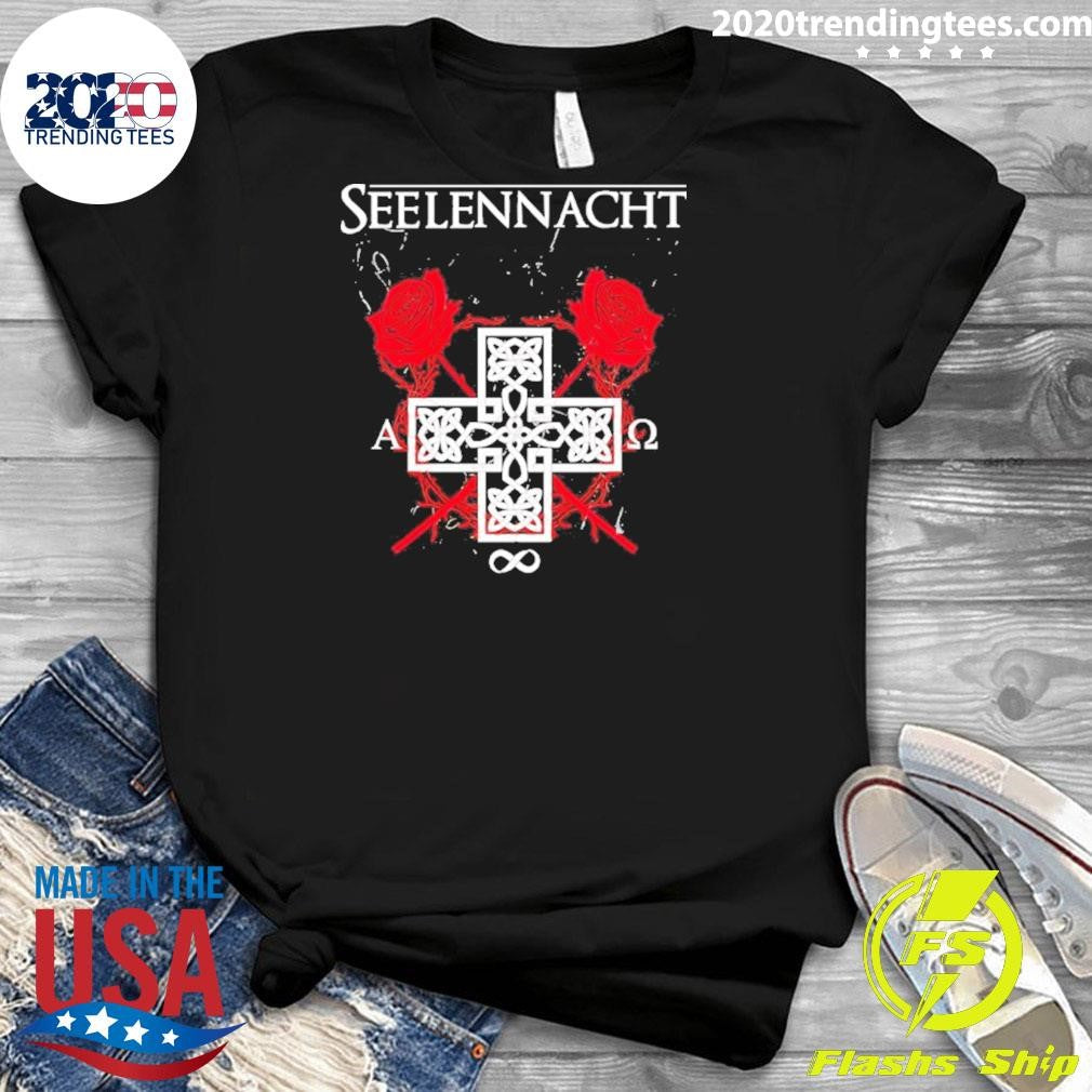 Seelennacht Leidensweg Celtic Cross And Red Roses Shirt