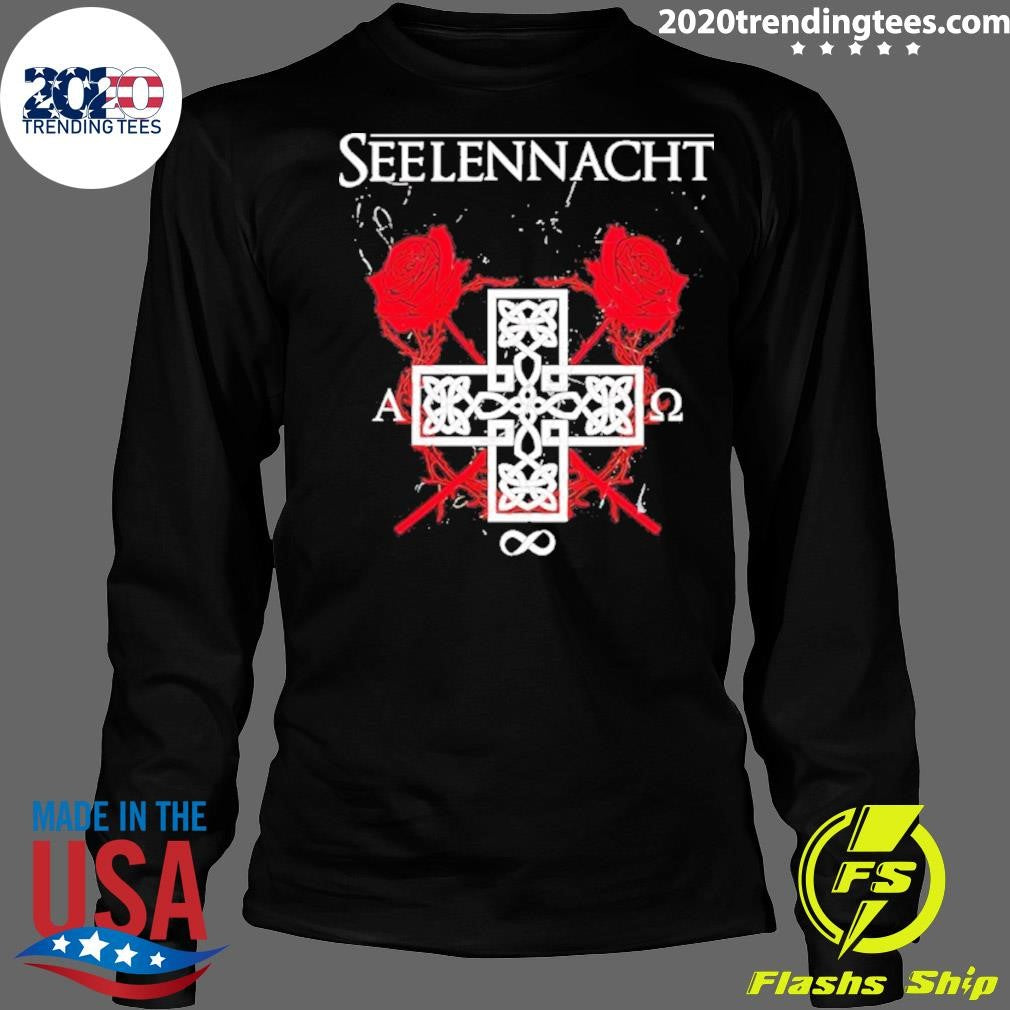 Seelennacht Leidensweg Celtic Cross And Red Roses Shirt