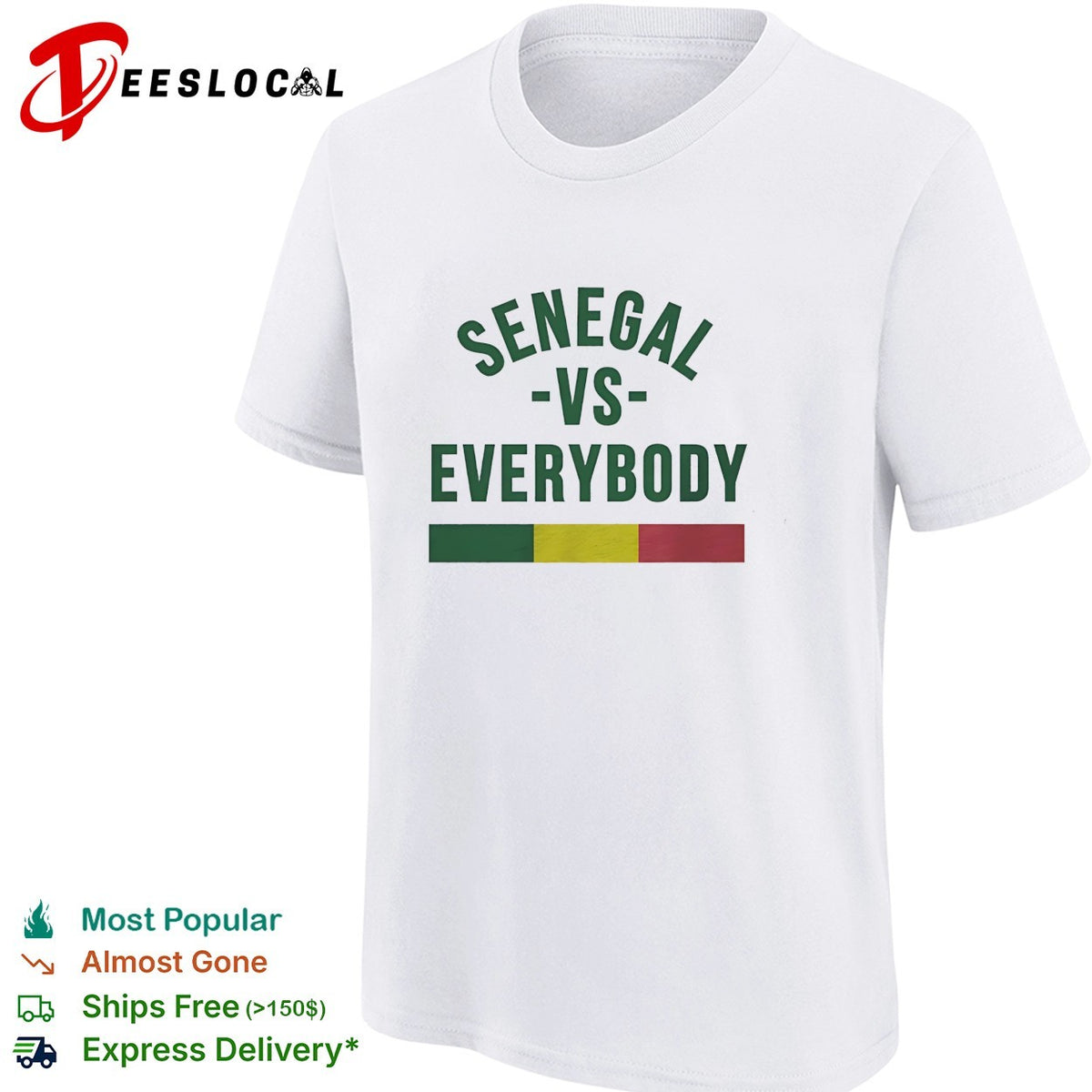 Senegal vs everybody flag soccer pride shirt