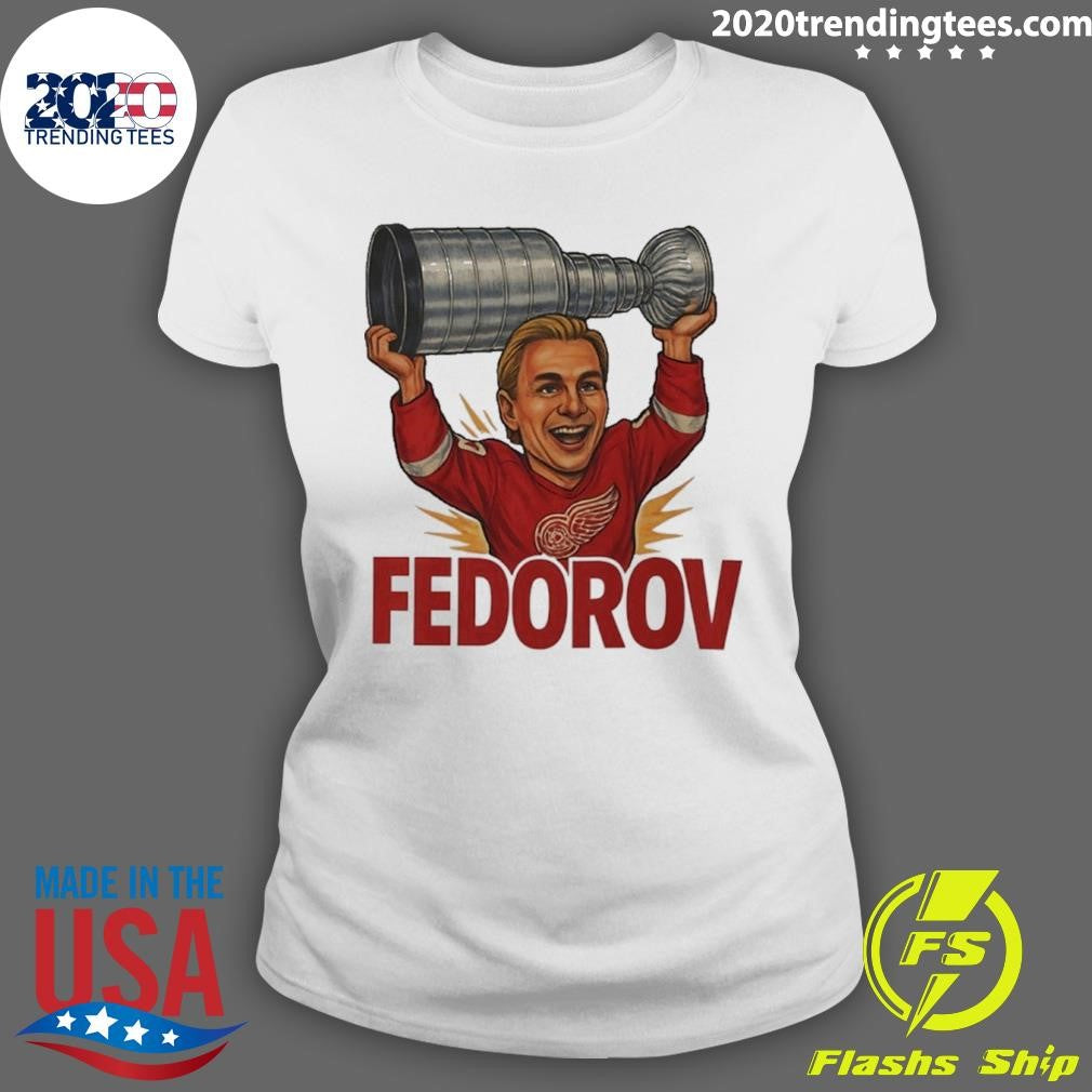 Sergei Fedorov Detroit Red Wings Hockey Player Caricature Shirt