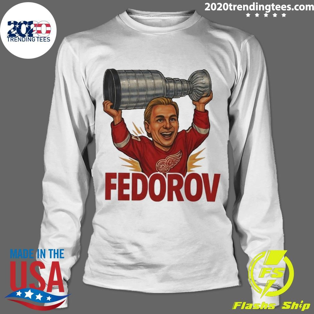 Sergei Fedorov Detroit Red Wings Hockey Player Caricature Shirt