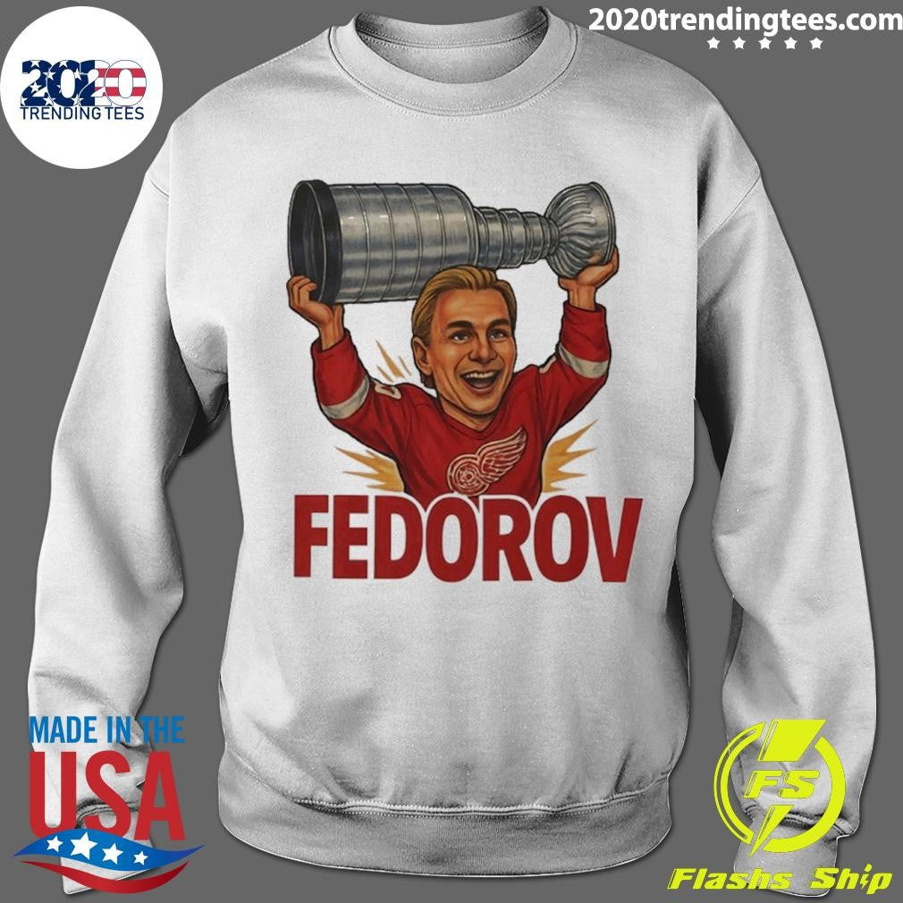 Sergei Fedorov Detroit Red Wings Hockey Player Caricature Shirt