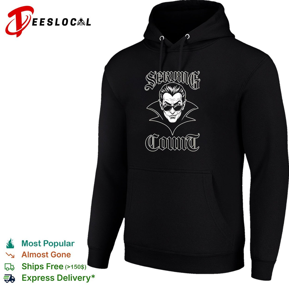 Serving Count vampire dracula cool gothic humor shirt