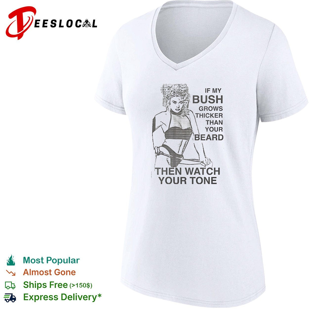 Sexy girl if my bush grows thicker than your beard then watch your tone shirt