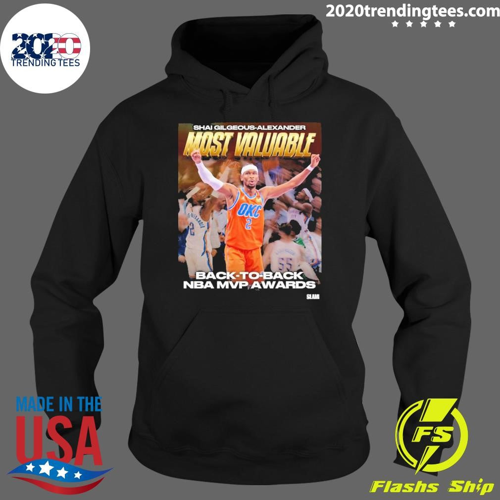 Shai Gilgeous- Alexander Most Valuable Back- To- Back Nba Mvp Awards Shirt