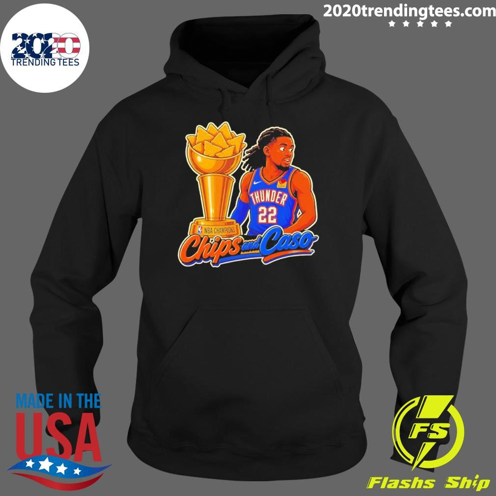 Shai Gilgeous-Alexander Oklahoma City Thunder Chips and Caso NBA Champions 2026 Shirt