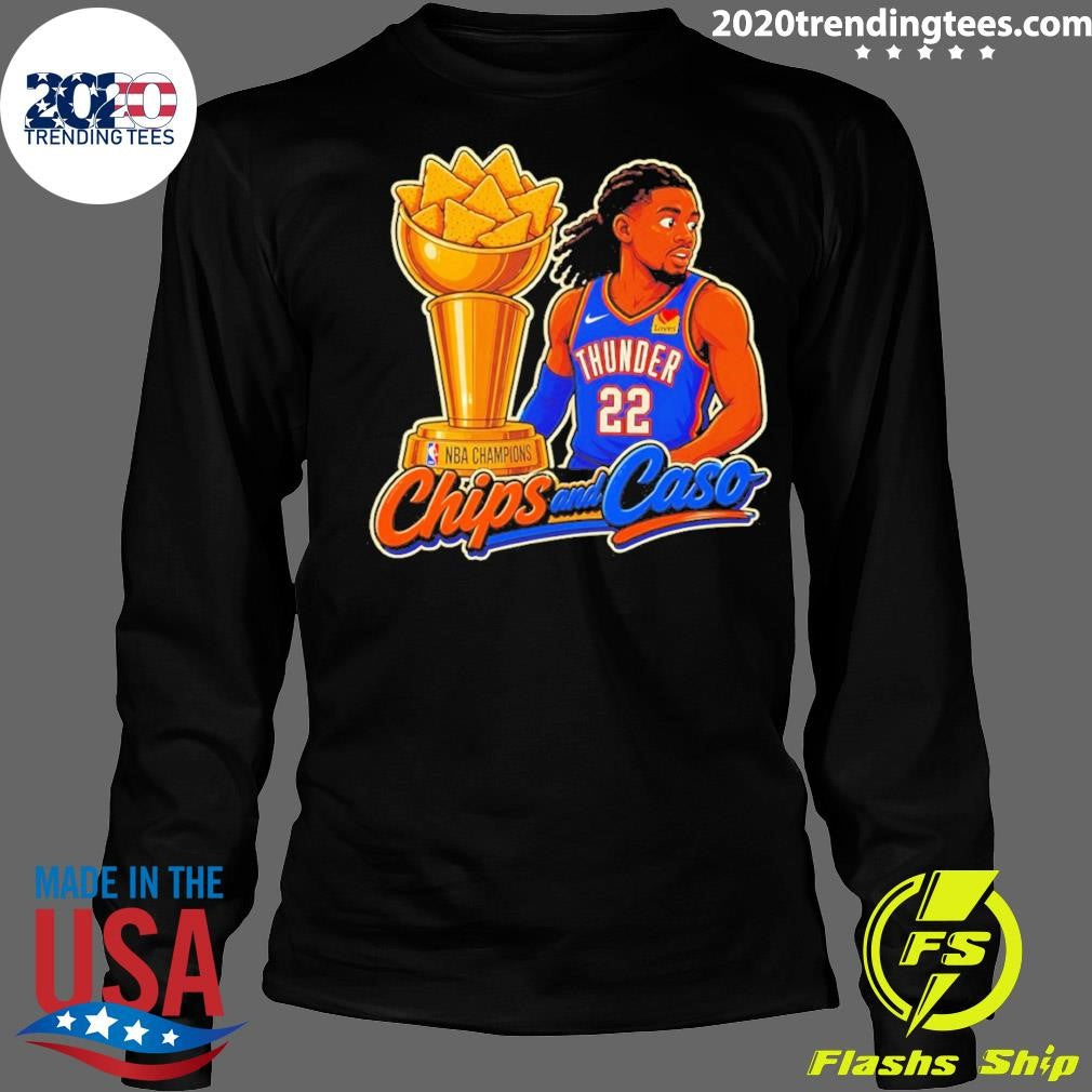 Shai Gilgeous-Alexander Oklahoma City Thunder Chips and Caso NBA Champions 2026 Shirt