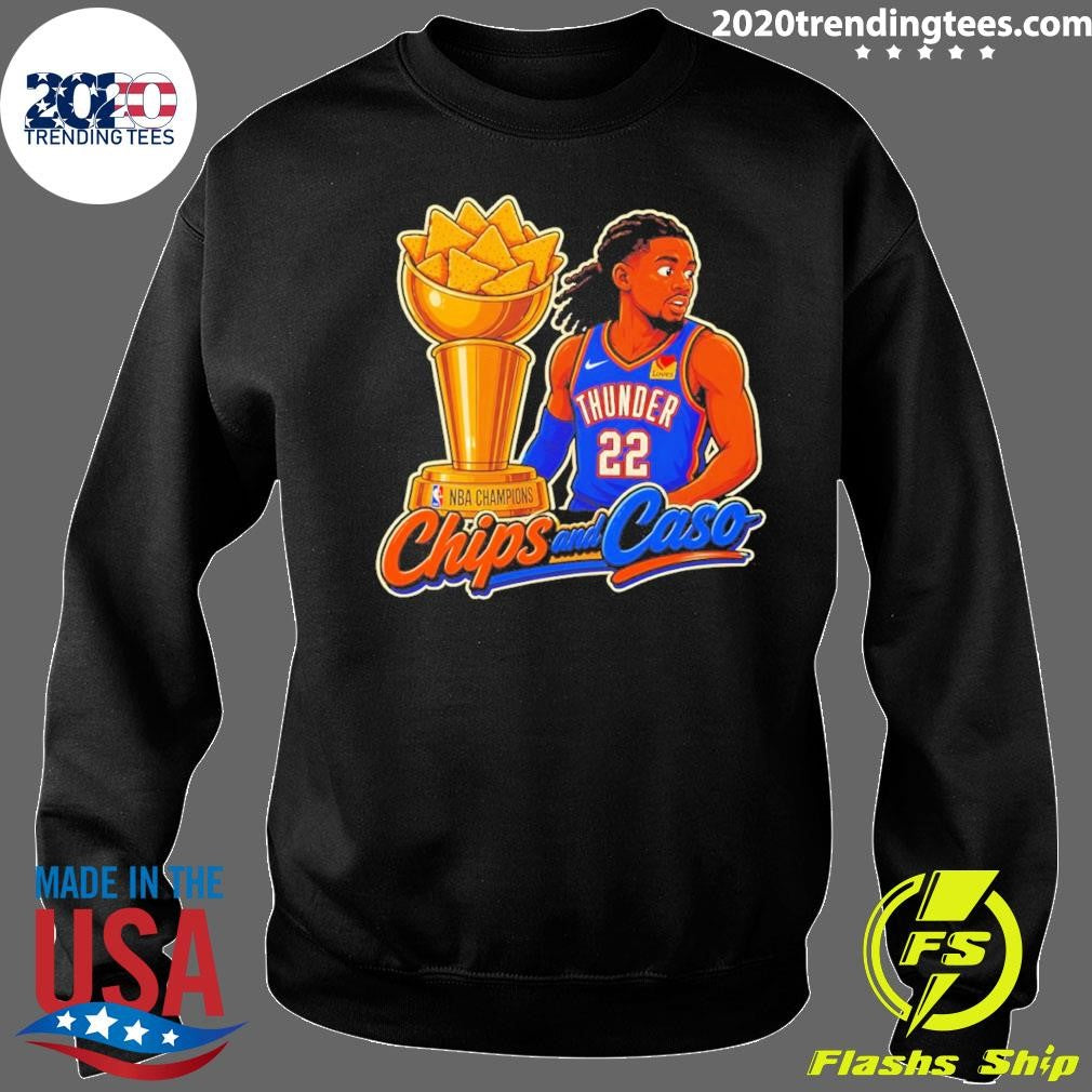 Shai Gilgeous-Alexander Oklahoma City Thunder Chips and Caso NBA Champions 2026 Shirt