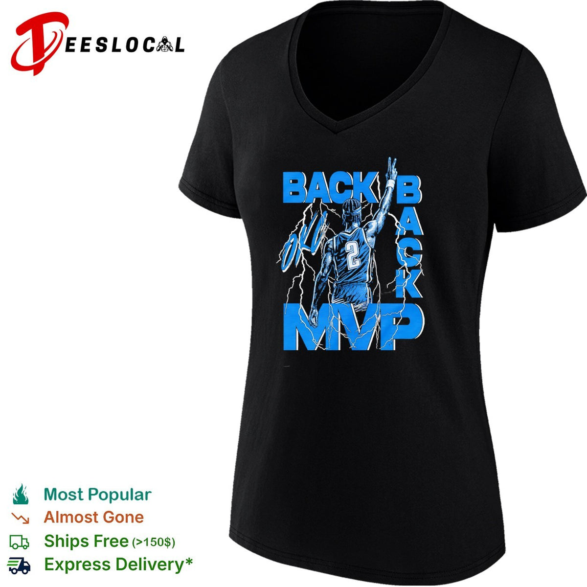 Shai Gilgeous Alexander Oklahoma City Thunder NBA Back to Back MVP Basketball shirt