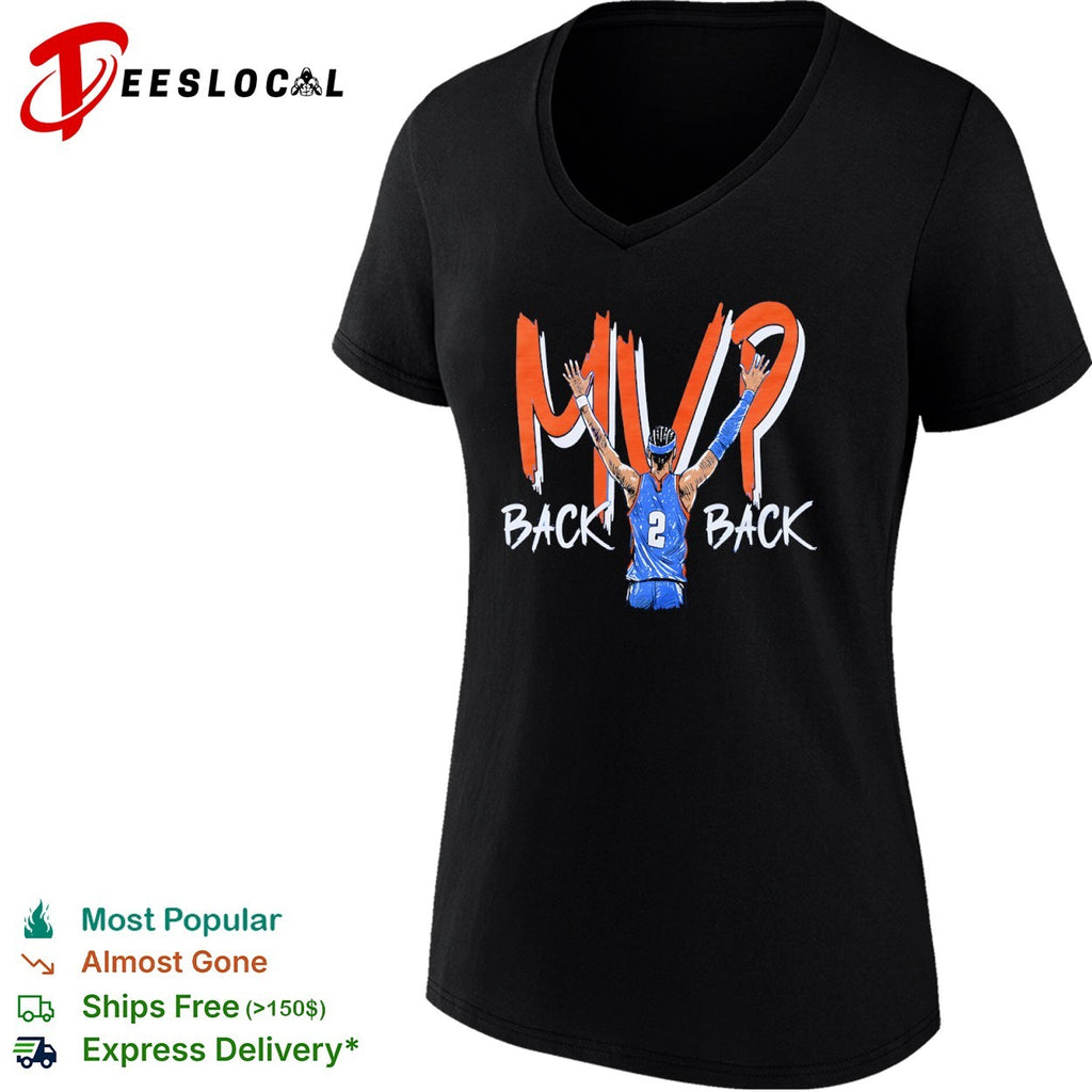 Shai Gilgeous Alexander Oklahoma City Thunder NBA MVP Back 2 Back shirt
