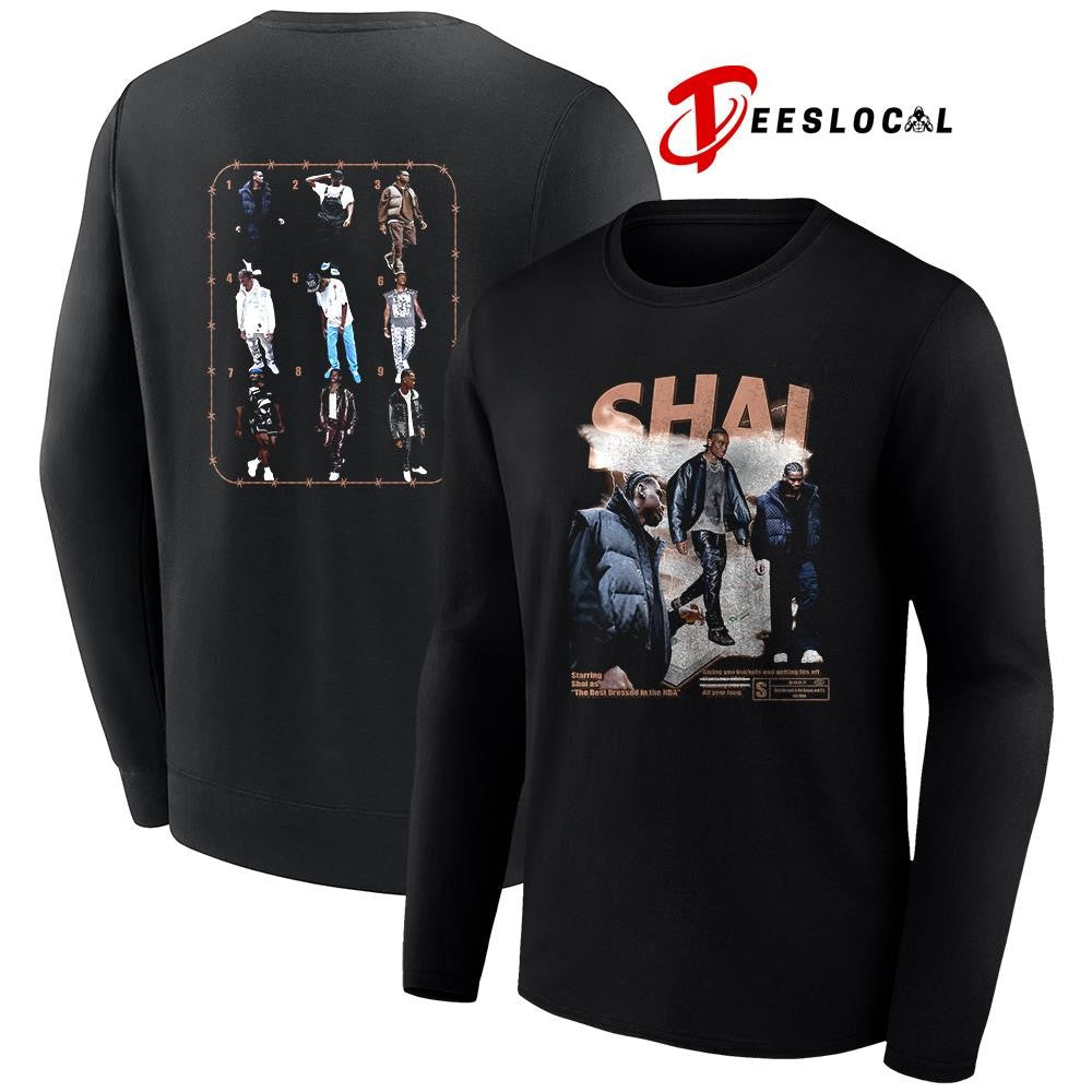 Shai Gilgeous Alexander starring Shai as the best dressed in the NBA graphic shirt