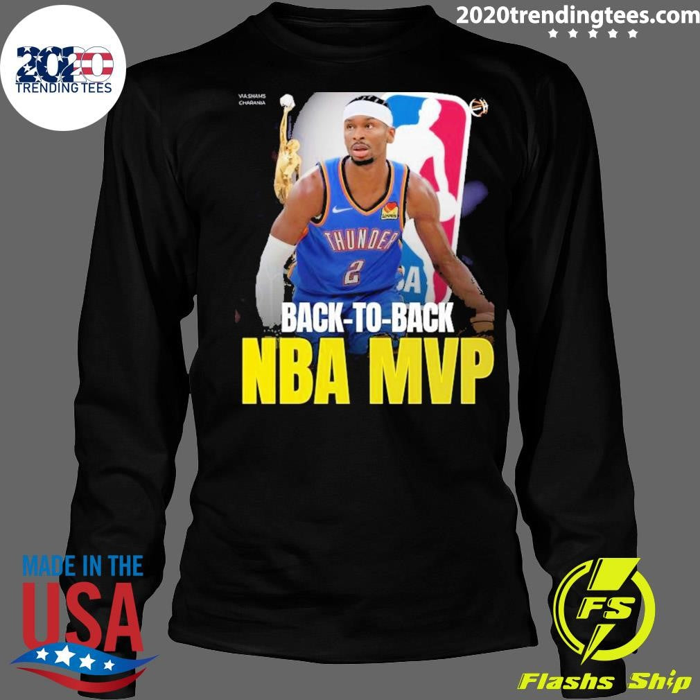 Shai Gilgeous-alexander Goes Back-to-back As He Claimed 2026 Nba Mvp Per Shams Charania Shirt