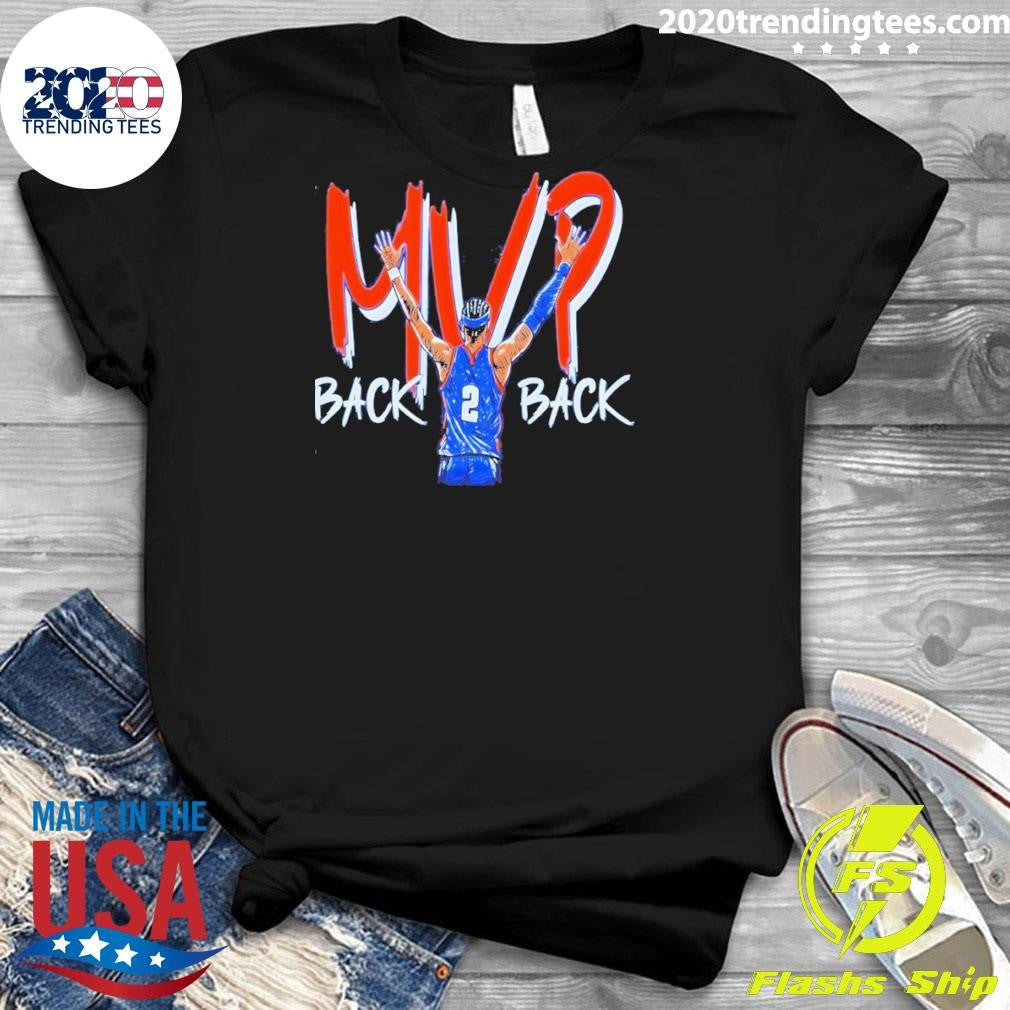 Shai Gilgeous-alexander Mvp Oklahoma City Thunder Back 2 Back Nba Basketball 2026 Shirt