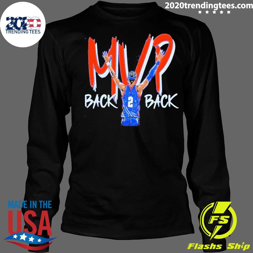 Shai Gilgeous-alexander Mvp Oklahoma City Thunder Back 2 Back Nba Basketball 2026 Shirt