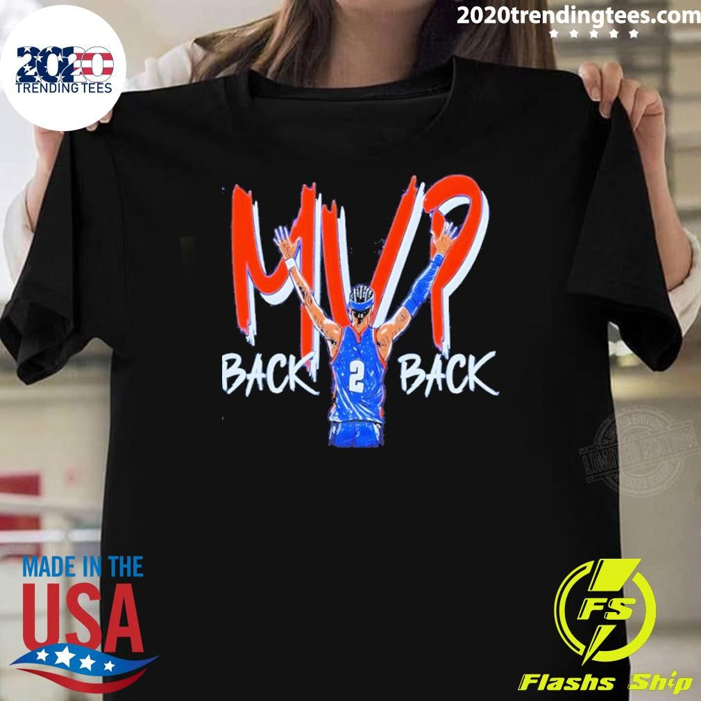 Shai Gilgeous-alexander Mvp Oklahoma City Thunder Back 2 Back Nba Basketball 2026 Shirt