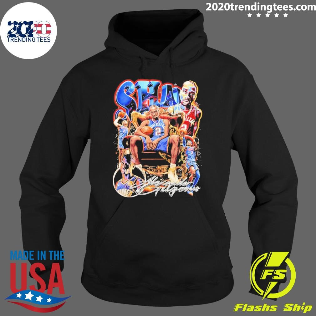 Shai Gilgeous-alexander Okc Thunders Collage 90s Bootleg Shirt