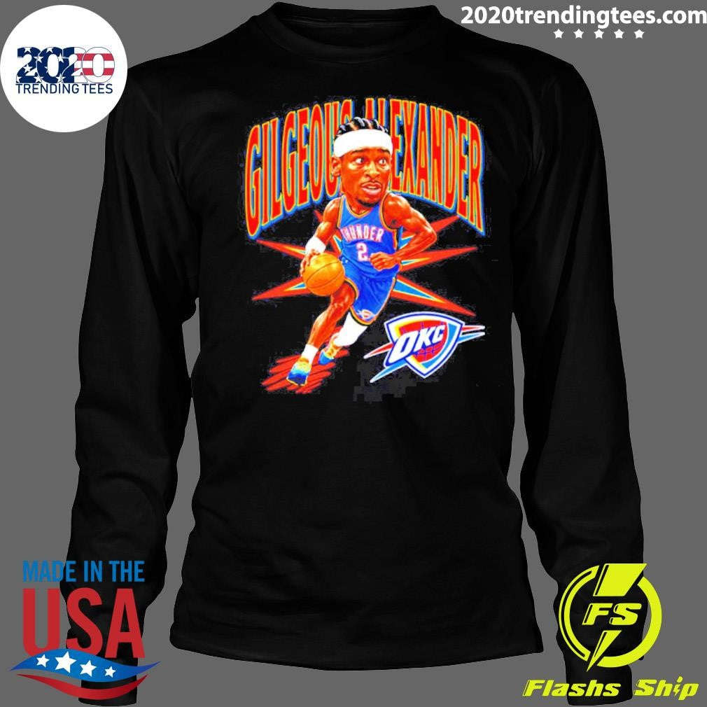 Shai Gilgeous-alexander Oklahoma City Thunder Big Head Shirt