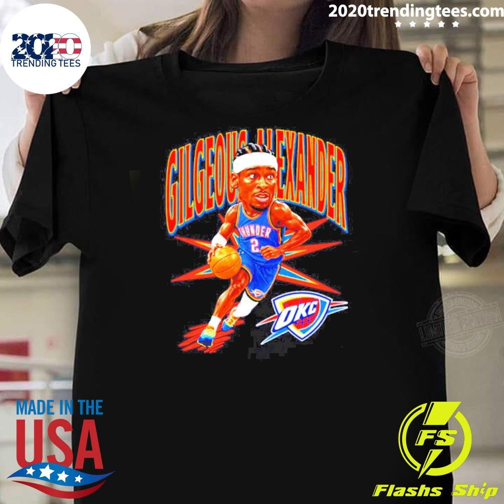 Shai Gilgeous-alexander Oklahoma City Thunder Big Head Shirt