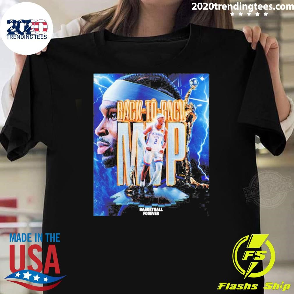 Shai Gilgeous-alexander Wins Second Nba Mvp Award Back-to-back Mvp Shirt