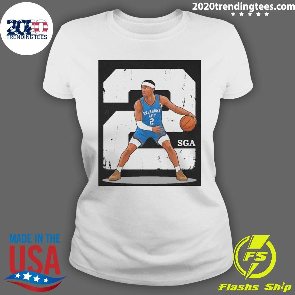 Shai Sga Oklahoma City Thunder Number 2 Caricature Shirt