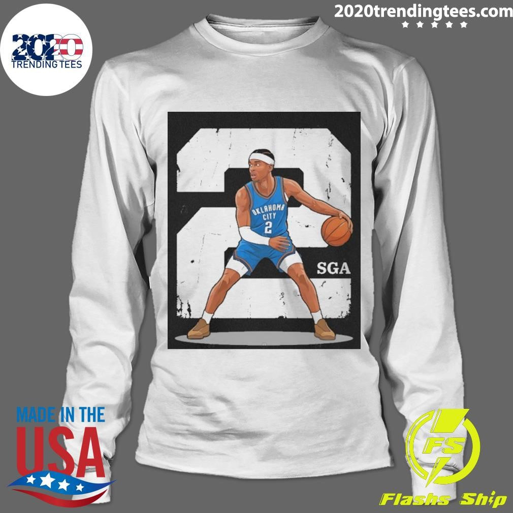 Shai Sga Oklahoma City Thunder Number 2 Caricature Shirt