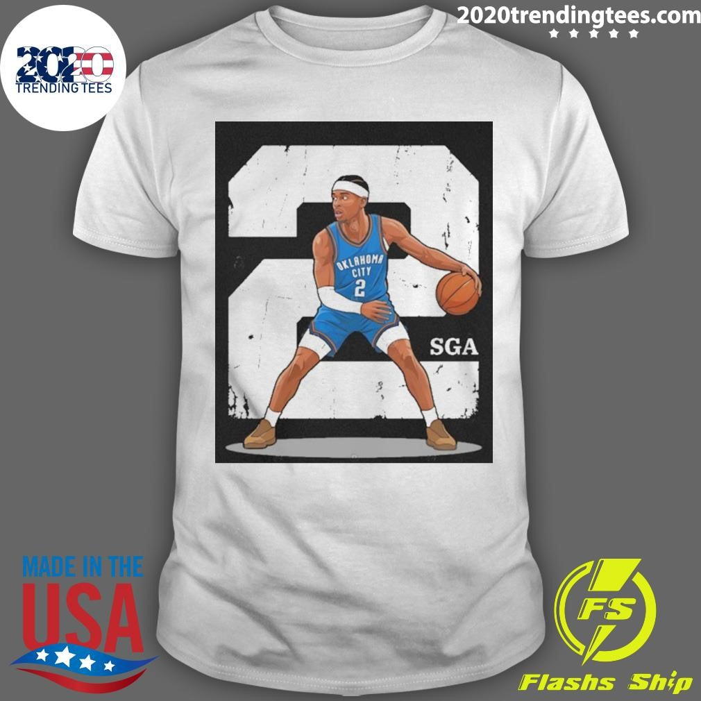 Shai Sga Oklahoma City Thunder Number 2 Caricature Shirt