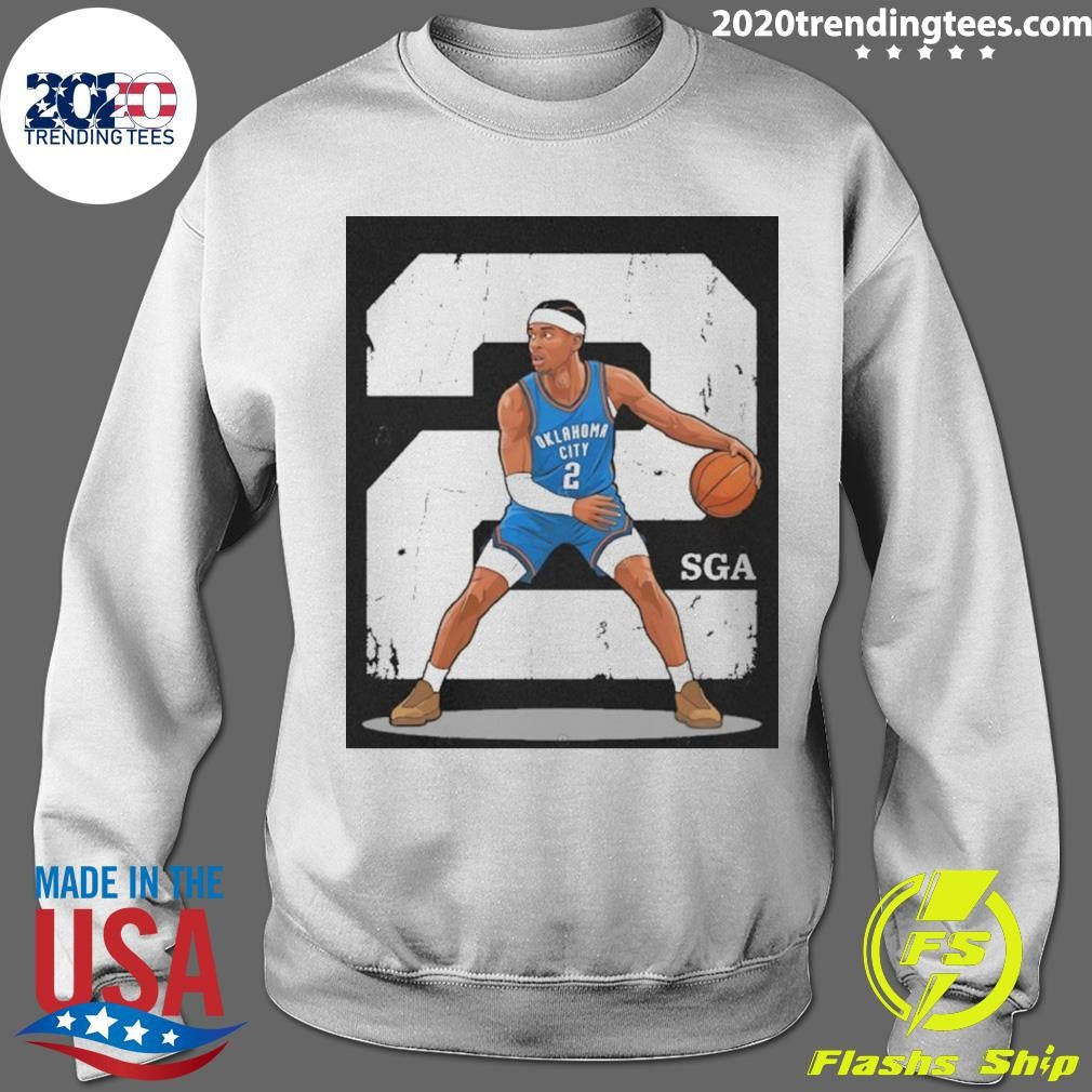 Shai Sga Oklahoma City Thunder Number 2 Caricature Shirt