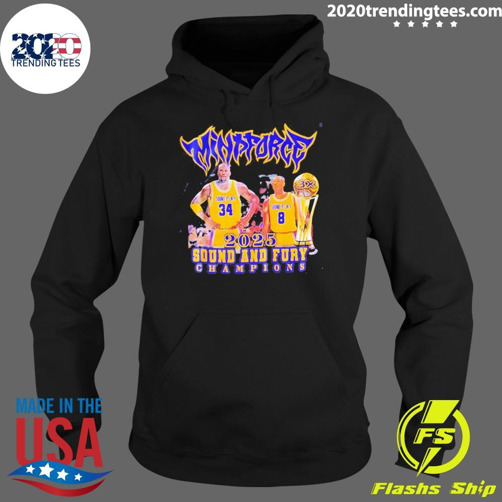 Shaquille O’neal And Kobe Bryant Sound And Fury Los Angeles Lakers Basketball Champions Shirt