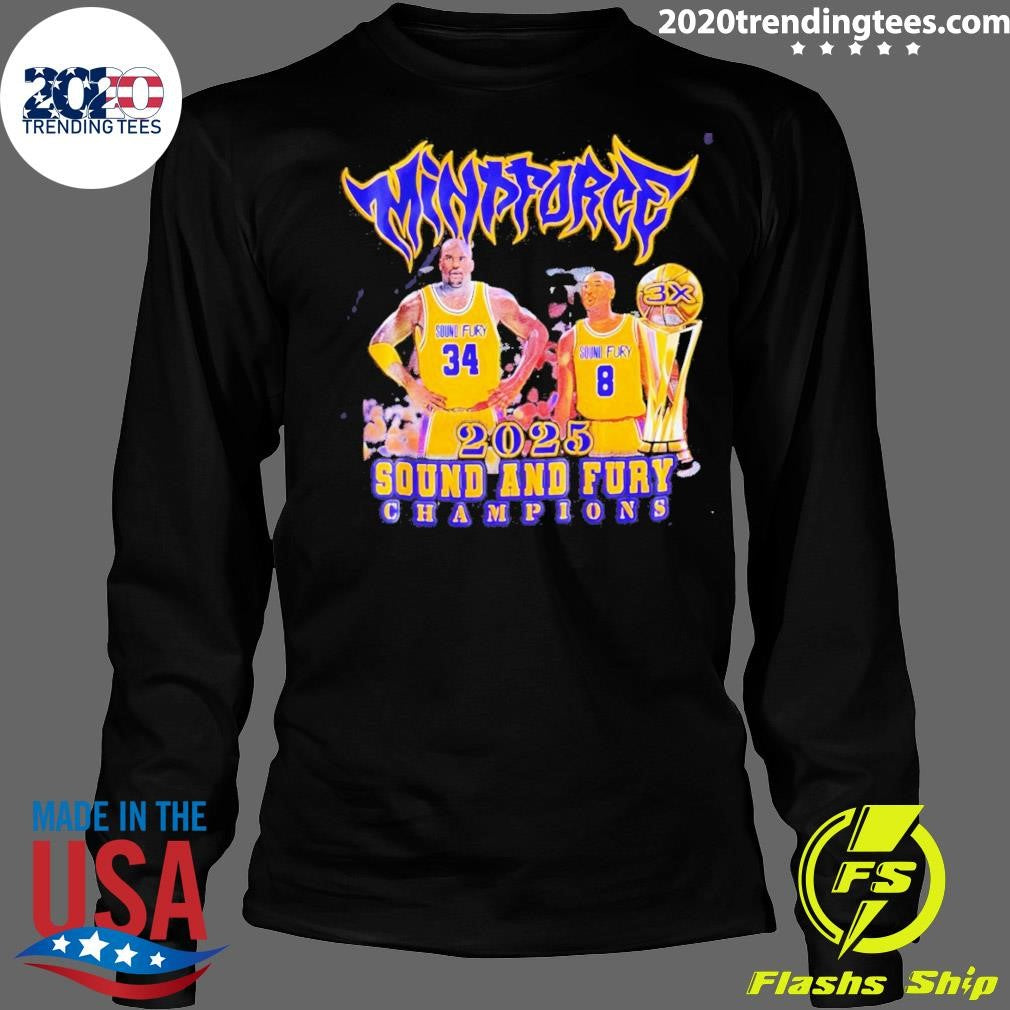 Shaquille O’neal And Kobe Bryant Sound And Fury Los Angeles Lakers Basketball Champions Shirt