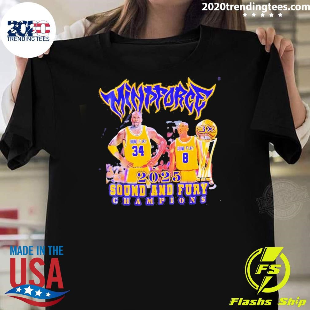 Shaquille O’neal And Kobe Bryant Sound And Fury Los Angeles Lakers Basketball Champions Shirt