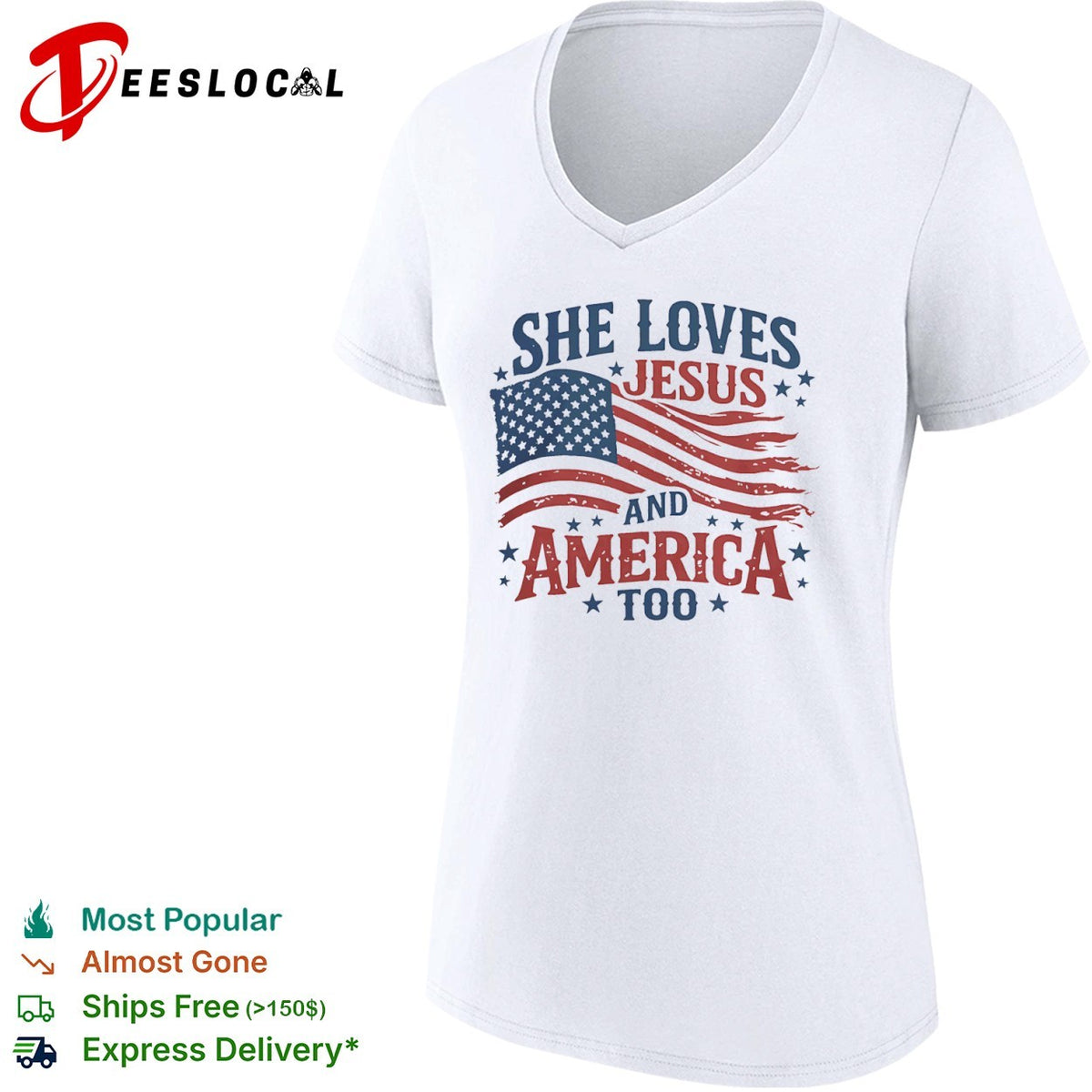 She Loves Jesus and America Too shirt
