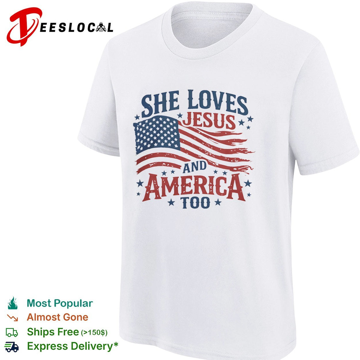 She Loves Jesus and America Too shirt