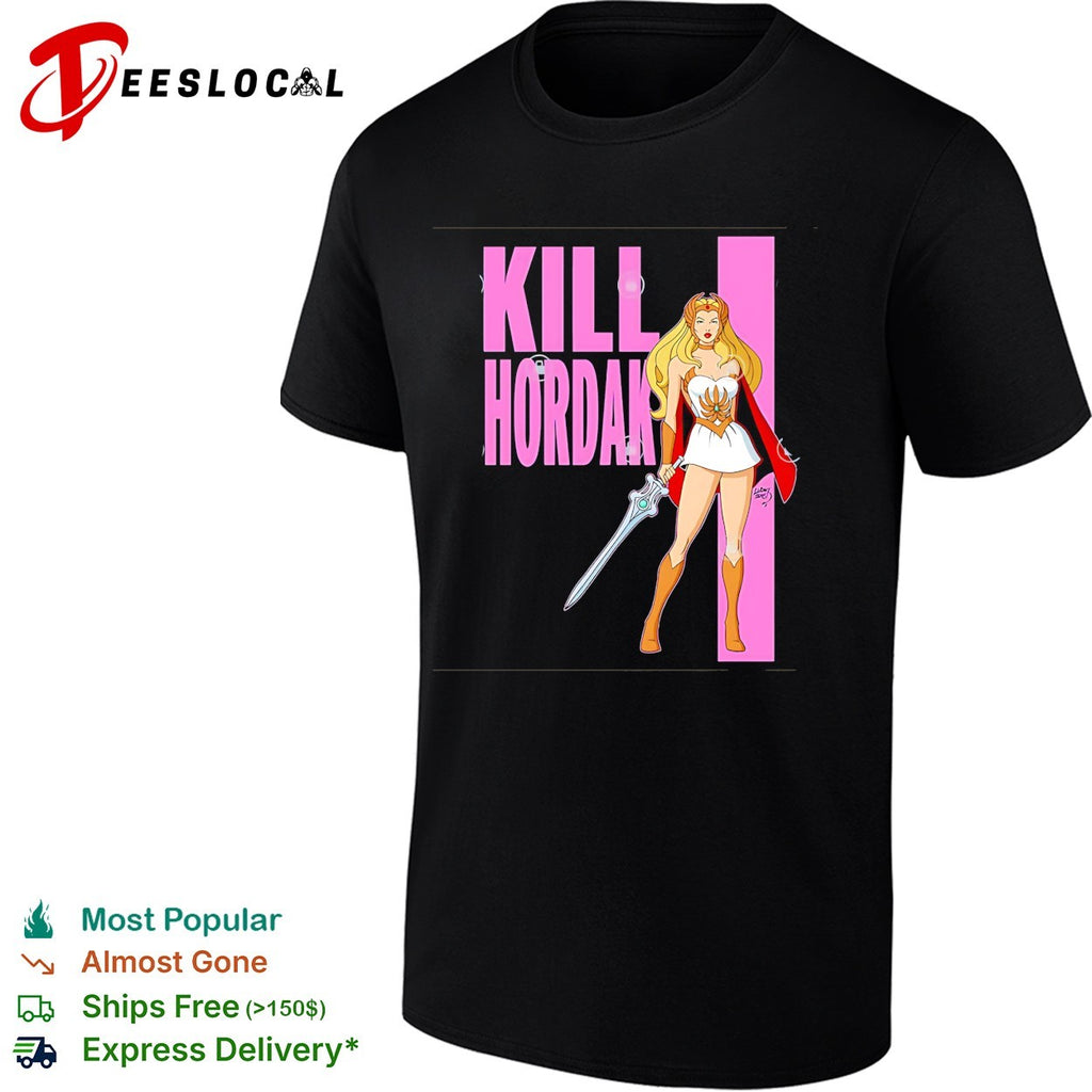 She-Ra warrior princess sword Kill Hordan battle retro cartoon art shirt