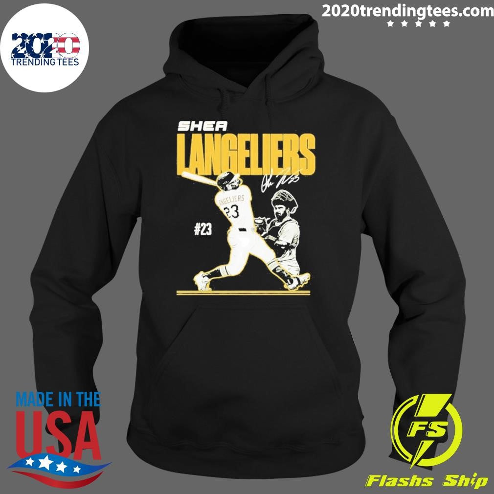 Shea Langeliers 23 Athletics Baseball Slugger Swing Signature Shirt